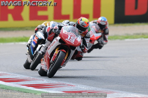 2009-05-10 Monza 2222 Superstock 1000 - Race - Xavier Simeon - Ducati 1098R